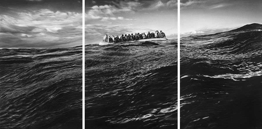 Robert Longo, Raft at Sea, 2016–2017, Sammlung Siegfried und Jutta Weishaupt | © Robert Longo 