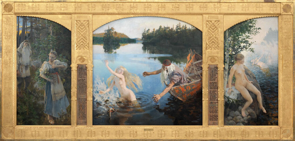  Akseli Gallen-Kallela, Aino-Mythos, Triptychon, 1891  Foto: Finnische Nationalgalerie, Helsinki 