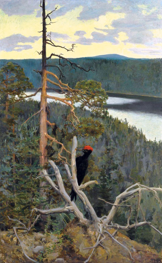  Akseli Gallen-Kallela, Palokärki (Der große Schwarzspecht), 1894  Foto: Musée d’Orsay, Paris 