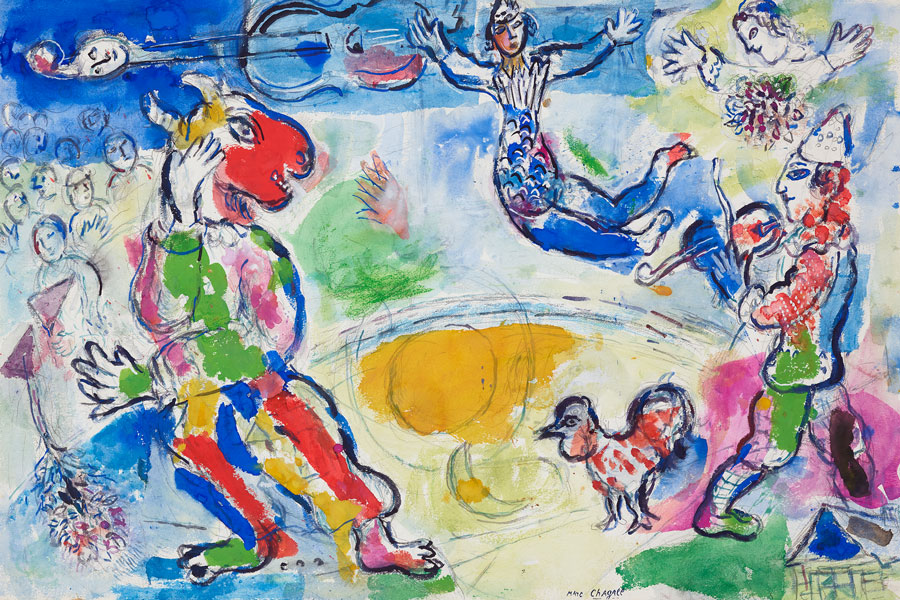 Marc Chagall Der große Zirkus, 1970 ALBERTINA, Wien – Sammlung Batliner © Bildrecht, Wien 2024