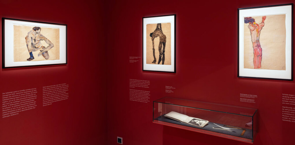 Schatzkammer "Egon Schiele. Nackt!" Ausstellungsansicht © NÖ Museum Betriebs GmbH, Theo Kust